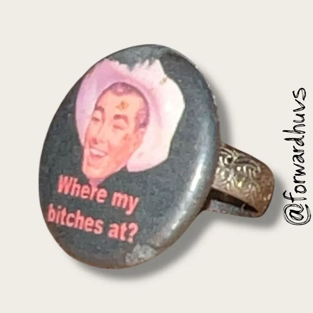 Cowboy “Where My Bi*ches At?” Adjustable Ring